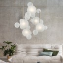 Giopato & Coombes - Bolle Frosted ZigZag Chandelier 34 Bubbles